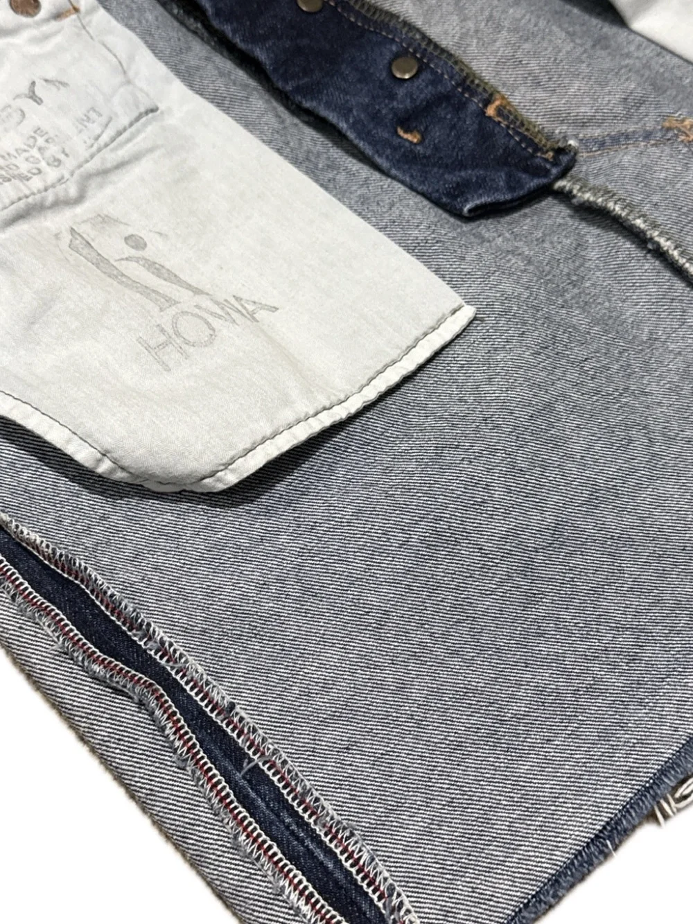 MOUSSY VINTAGE *NWOT* Japanese Dark Selvedge Raw Hem Denim Mini Skirt |‎ Sz 6/28